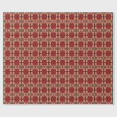 Modern Gold Red Floral Wrapping Paper Geschenkpapier (Flach)