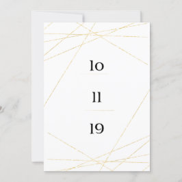 Modern Gold Save the Date Hochzeitsankündigung Einladung