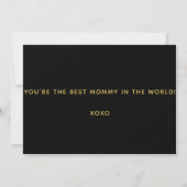 Modern Gold Schriftart Happy Mothers Day Foto Card (Rückseite)