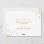 Modern Gold Script 3 Foto Collage Weihnachten (Rückseite)