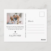 Modern Gold Script 5 Mehrfach Weihnachts-Foto Postkarte (Rückseite)