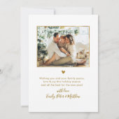 Modern Gold Script Arch 2 Foto Frohe Weihnachten (Rückseite)