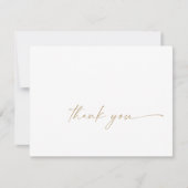 Modern Gold Script Dankeschön Karte (Vorderseite)