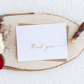 Modern Gold Script Dankeschön Karte