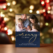 Modern Gold Script Einfach Frohe Weihnachten Foto