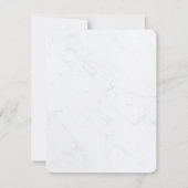 Modern Gold Script Elegante Monogram Marble Einfac Mitteilungskarte (Rückseite)