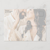 Modern Gold Script Foto Collage Wedding Vielen Dan Postkarte (Rückseite)