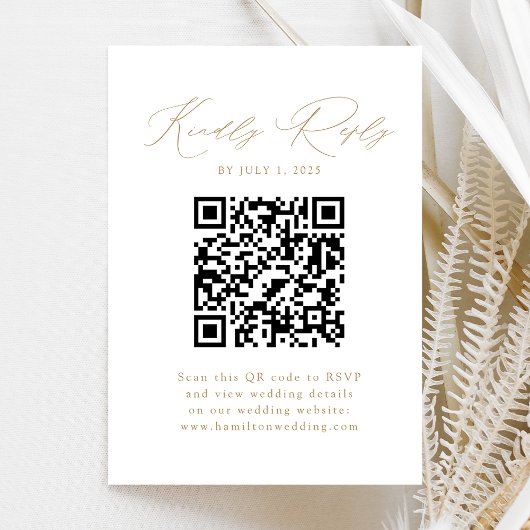 Modern Gold Script QR Code UAWG Begleitkarte