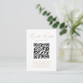 Modern Gold Script QR Code UAWG Begleitkarte (Stehend Vorderseite)