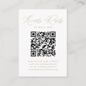 Modern Gold Script QR Code UAWG Begleitkarte (Vorderseite)