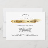 Modern Gold Script Sky ist der Limit Abschluss Einladung (Rückseite)