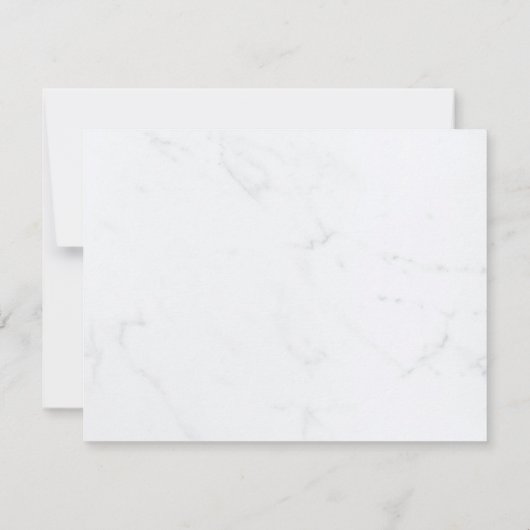 Modern Gold Script Stationery Marble Personalisier Mitteilungskarte (Rückseite)