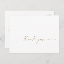 Modern Gold Script Vielen Dank Postcard Postkarte