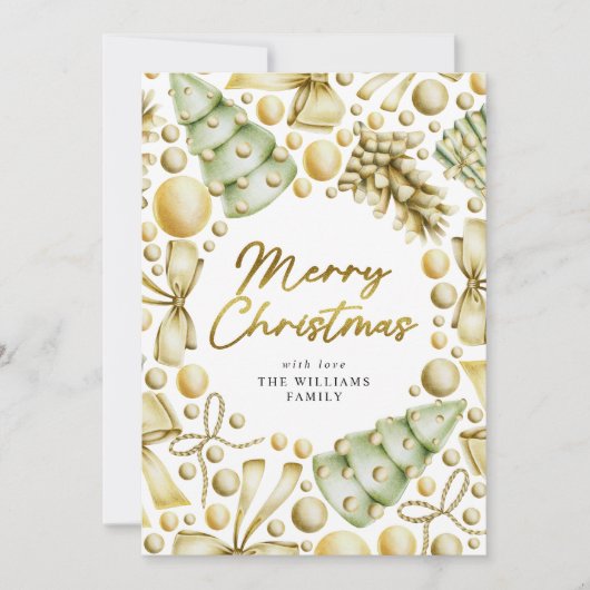 Modern Gold Script Weihnachten (Vorderseite)