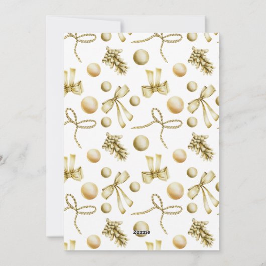 Modern Gold Script Weihnachten (Rückseite)