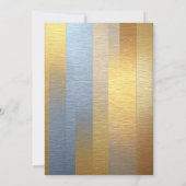 Modern Gold Silver 60th Birthday Party Einladung (Rückseite)