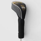 Modern Gold Silver Glitzer Tropfen Monogram Sparkl Golf Headcover (angewinkelt)