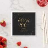 Modern Gold Sparkle & Cheers 100. Geburtstagsparty Serviette (Beispiel)