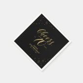 Modern Gold Sparkle & Cheers 70. Geburtstagsparty Serviette (Ecke)