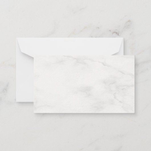 Modern Gold Splash White Marble Monogram Template Mitteilungskarte (Rückseite)
