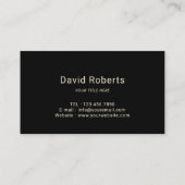 Modern Gold Stars Bald Adler Beruflich Black Visitenkarte (Rückseite)