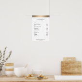 Modern Gold Streifen Diamond Preisliste Poster (Küche)