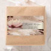 Modern Gold Streifen Lotus Gold Brauner Marmor (Insitu)