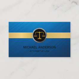 Modern Gold Strip Navy Blue Anwalt Anwalt Visitenkarte