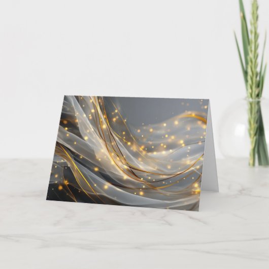Modern Gold Swirl Greeting Card Karte (Vorderseite)