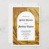Modern Gold Terracotta Abstrakte Kunst Brautparty Einladung (Vorderseite)