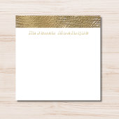 Modern Gold Texture Lined Personalized Name Mitteilungskarte