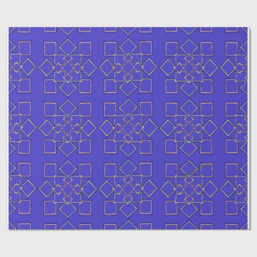 Modern Gold-Tone Geometric Pattern Wrapping Paper Geschenkpapier (Flach)