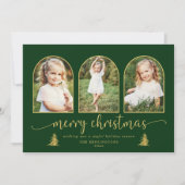 Modern Gold Tree Arch 3 Foto Weihnachten (Vorderseite)