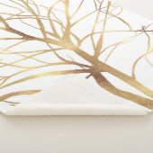 Modern Gold Tree Silhouette Minimal White Design Sherpadecke (3/4)