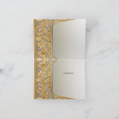 Modern Gold Verziert Dankeschön Card Dankeskarte (Innenseite)