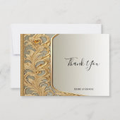 Modern Gold Verziert Dankeschön Card Dankeskarte (Vorderseite)