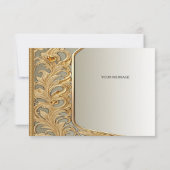 Modern Gold Verziert Dankeschön Card Dankeskarte (Rückseite)