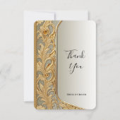 Modern Gold Verziert Dankeschön Card Dankeskarte (Vorderseite)