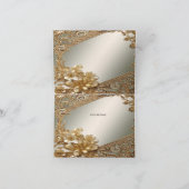 Modern Gold Verziert Floral Dankeschön Karte (Innenseite)