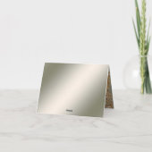 Modern Gold Verziert Floral Dankeschön Karte (Rückseite)