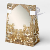 Modern Gold Verziert Floral Fevor Box Geschenkschachtel (Rückseite)