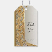 Modern Gold Verziert Gift Tag Geschenkanhänger (Vorderseite)