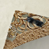 Modern Gold Verziertes Floral Beach Handtuch (Beispiel)