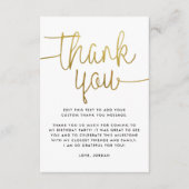 Modern Gold Vielen Dank Dankeskarte (Vorderseite)