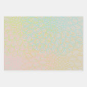 Modern Gold Violet Grün Orangen Blumenmuster Geschenkpapier Set (Vorderseite)