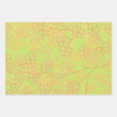 Modern Gold Violett Grün Rosa Flora Geschenkpapier Set (Vorderseite 2)