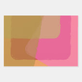 Modern Gold Violett Grün Rosa Flora Geschenkpapier Set (Vorderseite 3)