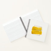 Modern Gold Watercolor Paint Gerahmt Notizblock (Innenseite)