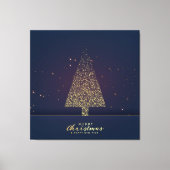 Modern Gold Weihnachtsbaum Leinwanddruck (Vorderseite)