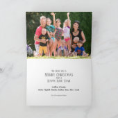 Modern Gold Weihnachtsbaum Weihnachtskarte Feiertagskarte (Innenseite)